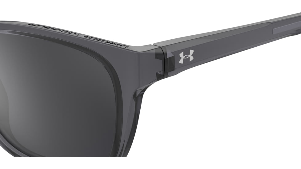 Under Armour Raid Sunglasses with Transparent Grey Frame and Silver Mirror Lens, Medium, UA0013GS KB7-T4