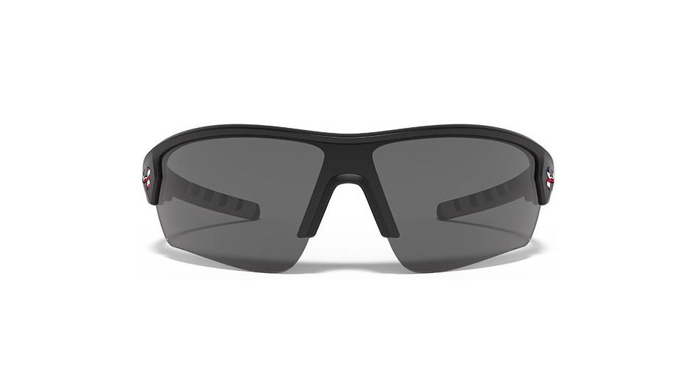 Under Armour Rival Freedom Sunglasses, Satin Black/Charcoal Gray Frame, Gray Lens U8613090-010900