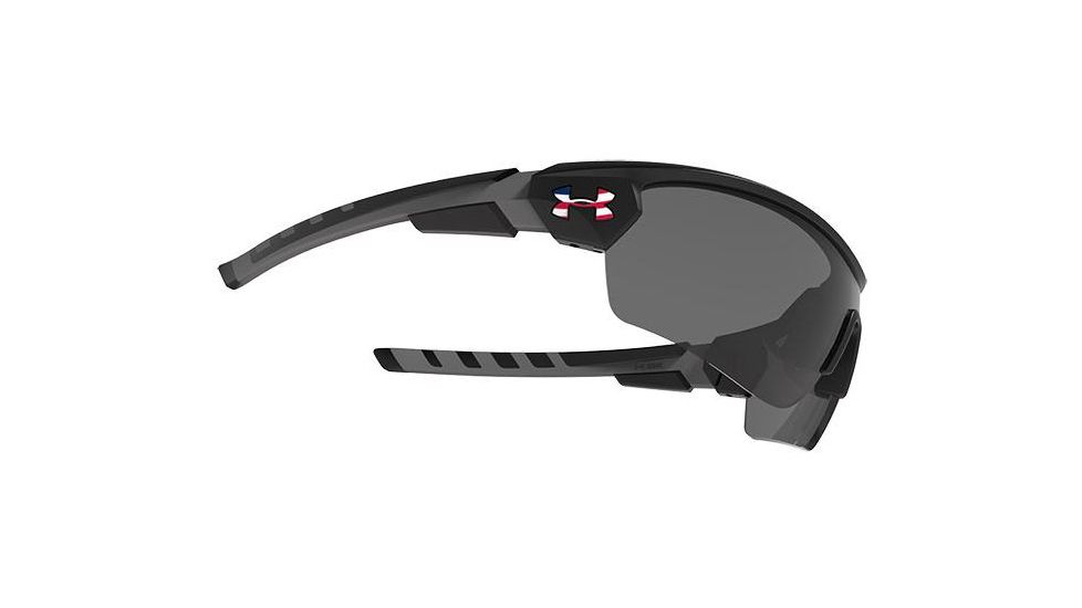 Under Armour Rival Freedom Sunglasses, Satin Black/Charcoal Gray Frame, Gray Lens U8613090-010900