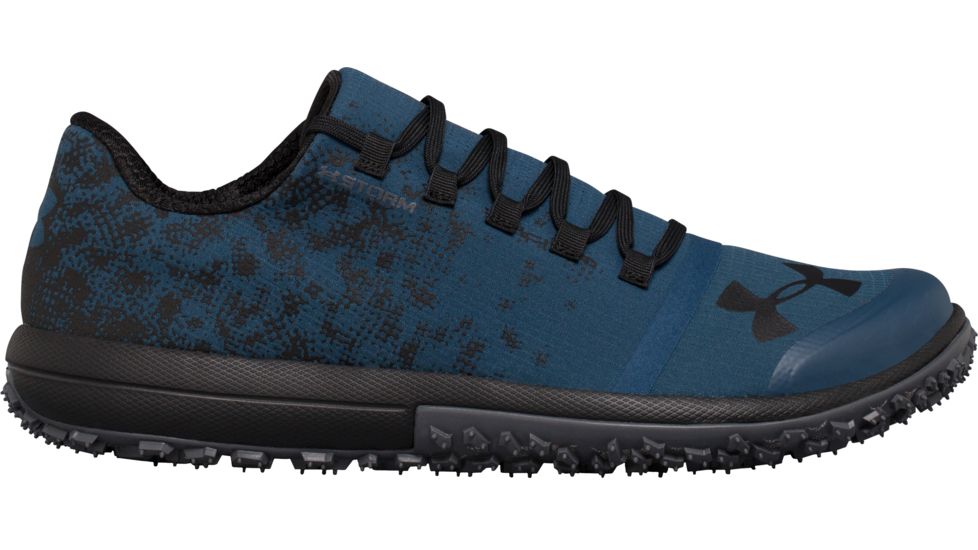 Under Armour Speed Tire Ascent Low Trail Running Shoe - Men's-True Ink/Rhino Gray/Black-Medium-8