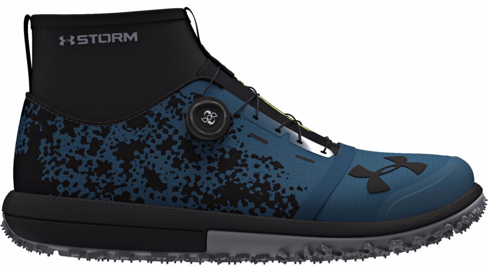 Under Armour Speed Tire Ascent Mid Trail Running Shoe - Men's-True Ink/Rhino Gray/Black-Medium-8.5