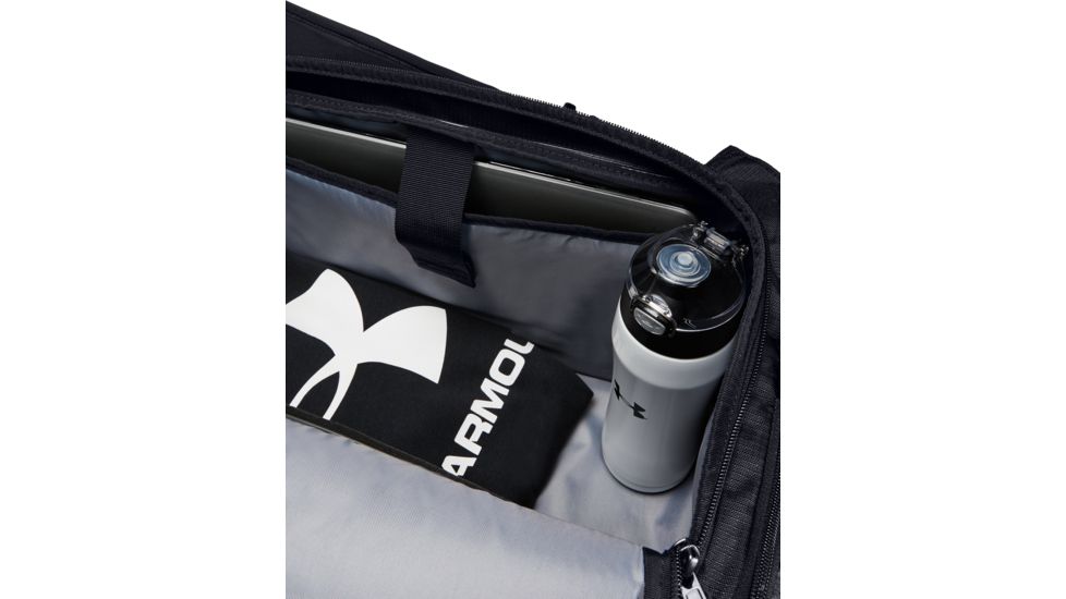 Under Armour Storm Contain Backpack Duffle 3.0 - Unisex, Black/Black/Silver, One Size, 1277431-003-OSFA