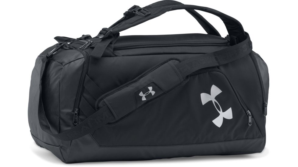 Under Armour Storm Contain Backpack Duffle 3.0 - Unisex, Black/Black/Silver, One Size, 1277431-003-OSFA