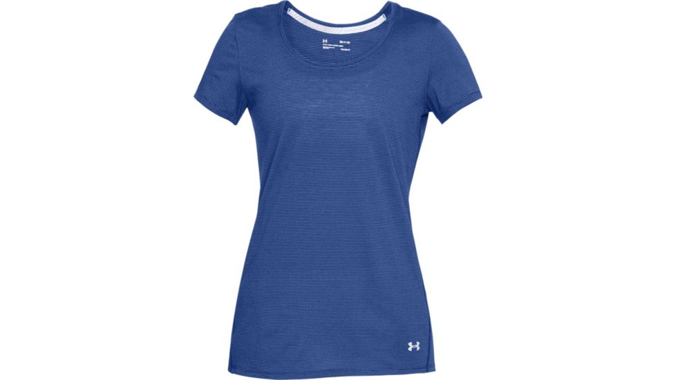 Under Armour Streaker Short Sleeve Shirt - Women's, Formation Blue/Oxford Blue AFS/Deprecated/Reflecti, Medium, 1271517-574-MD
