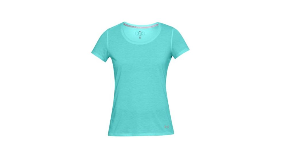 Under Armour Streaker Short Sleeve - Women's, TROPICAL TIDE/Reflective, LG, 1271517-425-LG