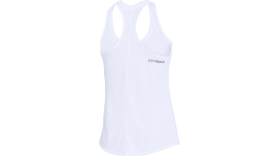 Under Armour Streaker Tank, White/Reflective, XS, 1271522-100-XS