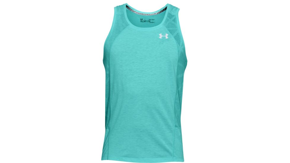 Under Armour Swyft Singlet Tank  - Men's, Tropical Tide/Reflective, 2XL, 1318416-425-XXL
