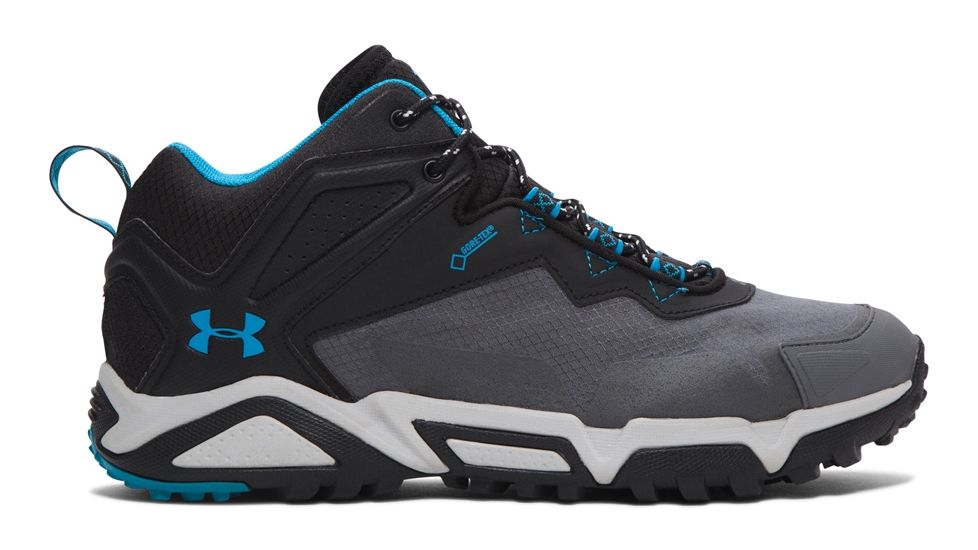 Under Armour Tabor Ridge Low GTX Hiking Shoe - Men's-Blk/Graphite/Blue Heat-Medium-8.5
