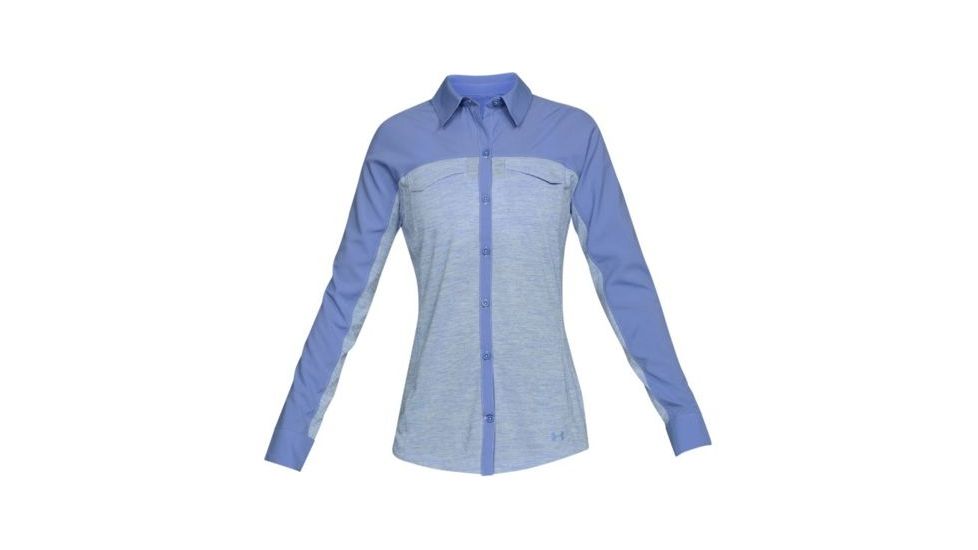 Under Armour TB Fish Hunter Hybrid Long Sleeve Shirt - Women's, Talc Blue AFS/Deprecated-White, Large, 1290541-586-LG