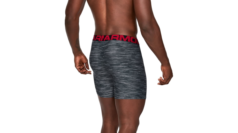 Under Armour UA Boxerjock Printed - 2-Pack - Men's, Extra Large, Pitch Gray, 13274160353XL