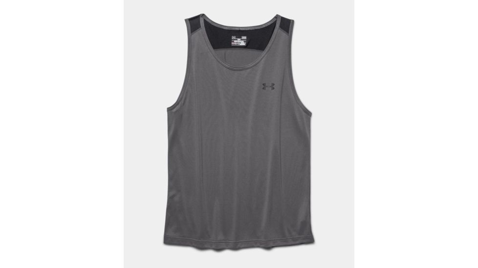 Under Armour Tech Tank - Mens-Graphite/Black-Small