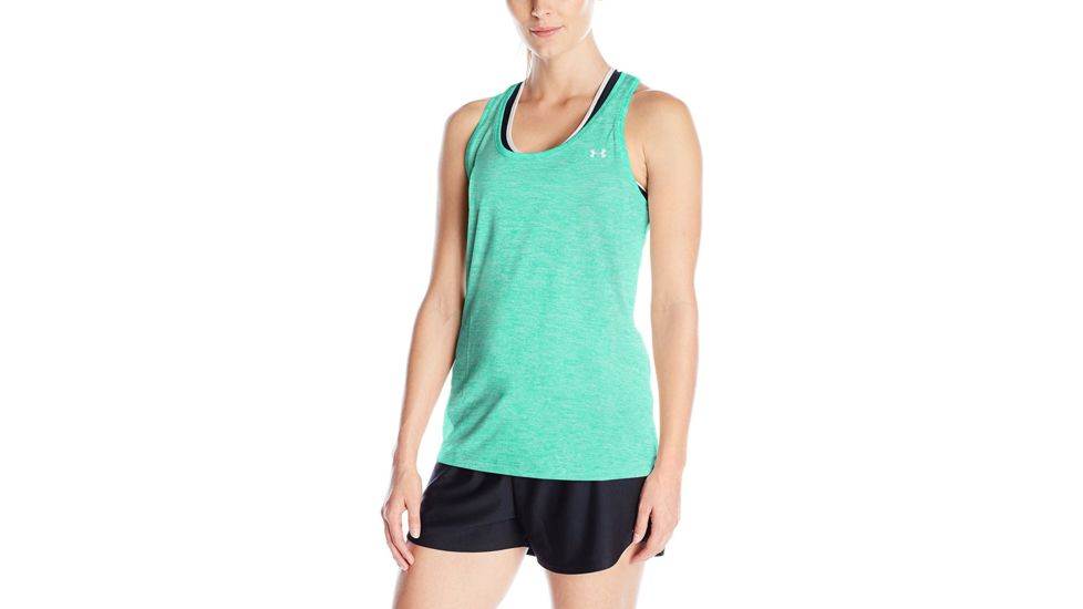 Under Armour Tech Tank - Twist - Women's-Absinthe Green/Metallic Silver-X-Large