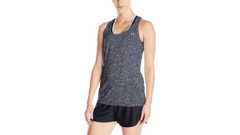 Under Armour Tech Tank - Twist - Women's-Midnight Navy/Metallic Silver-Large