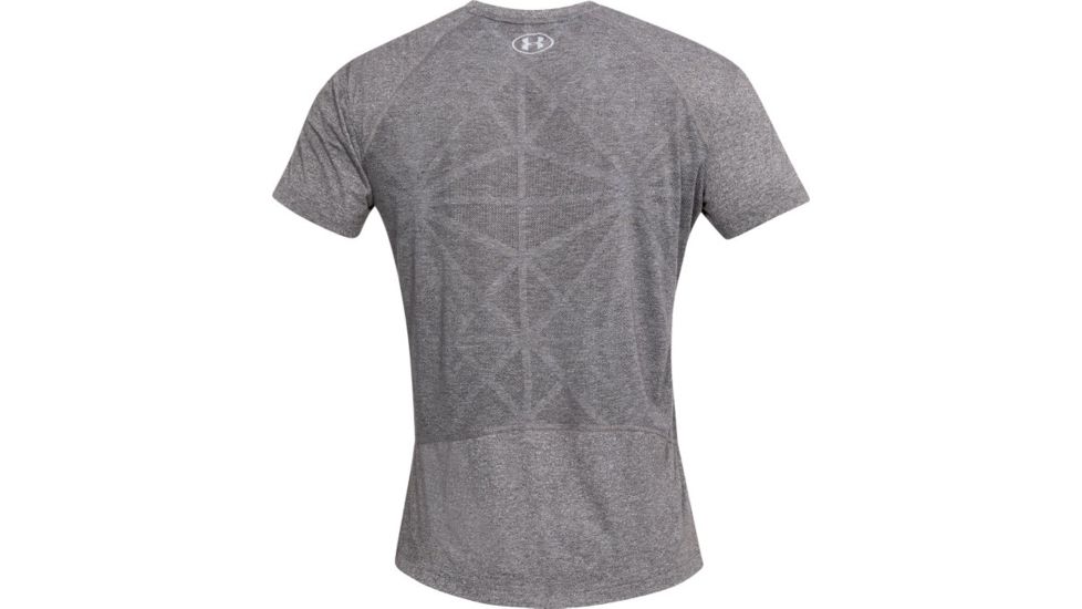Under Armour Threadborne Swyft Short Sleeve Tee - Men's, Charcoal Light Heather/Reflective, Extra Large, 1318417-019-XL