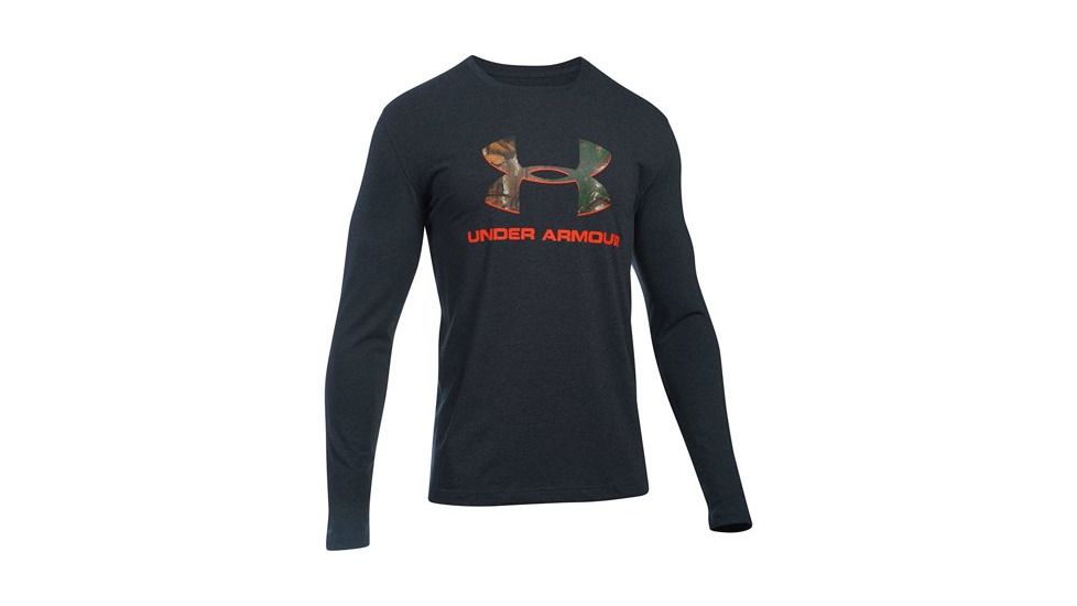 Under Armour UA Camo Fill Long Sleeve T-Shirt w/Logo - Men's, Extra Large, Black, 1283069002XL