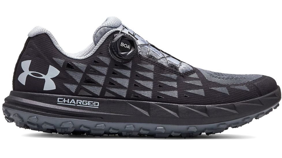 Under Armour UA Fat Tire 3 Road Running Shoe - Mens, Black/Pitch Gray/Steel, 9.5, 3020143-001-9.5