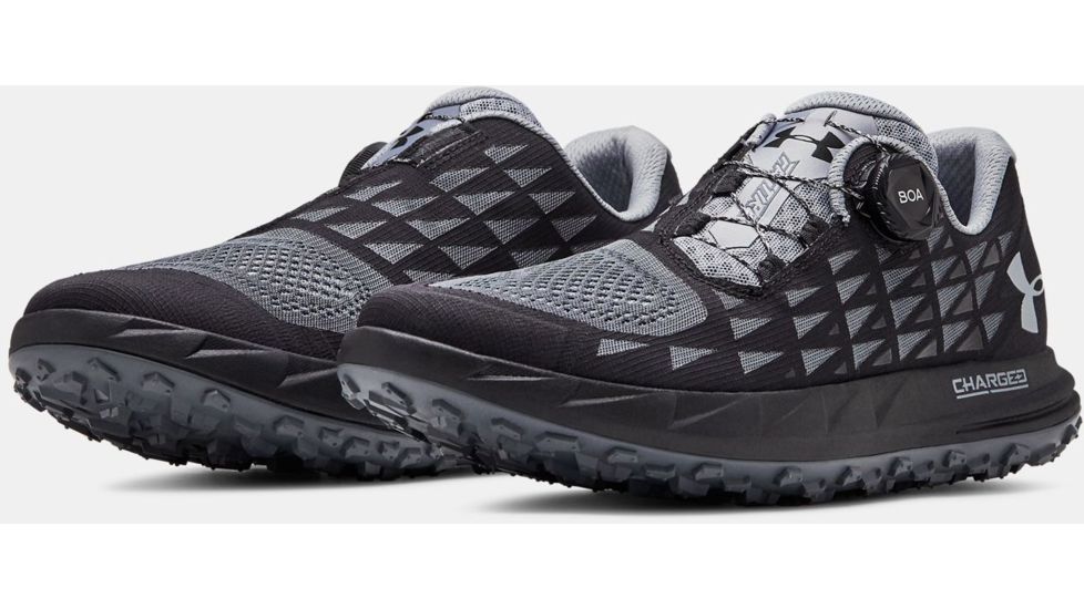 Under Armour UA Fat Tire 3 Road Running Shoe - Mens, Black/Pitch Gray/Steel, 9.5, 3020143-001-9.5
