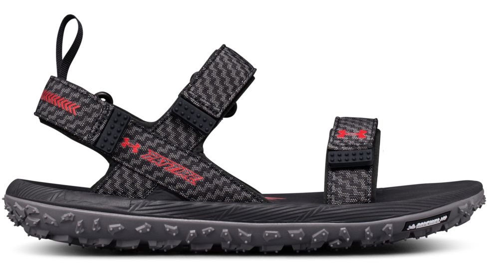 Under Armour UA Fat Tire Sandal - Mens, Anthracite/Zinc Gray/Pierce, 13, 1293328-100-13
