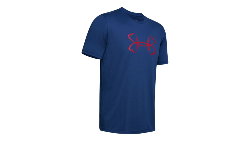 Under Armour UA Fish Hook Logo T-Shirt - Men's, Extra Large, American Blue, 1331197449XL