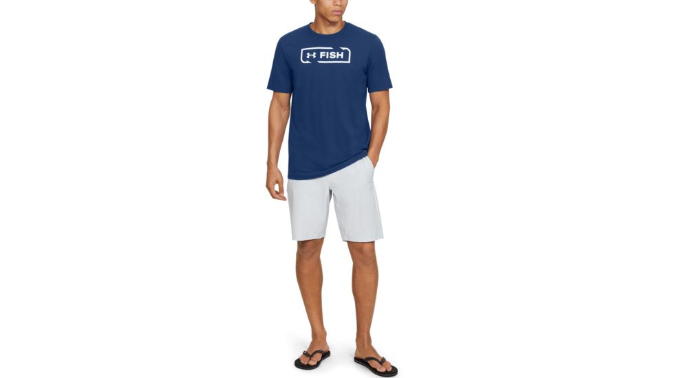 Under Armour UA Fish Logo T-Shirt - Men's, Medium, American Blue, 1331201449MD