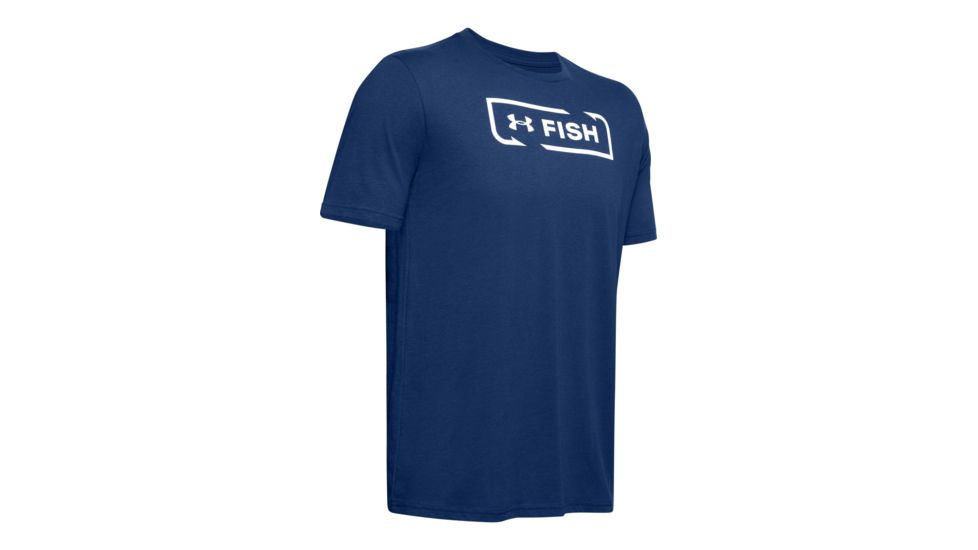 Under Armour UA Fish Logo T-Shirt - Men's, Medium, American Blue, 1331201449MD