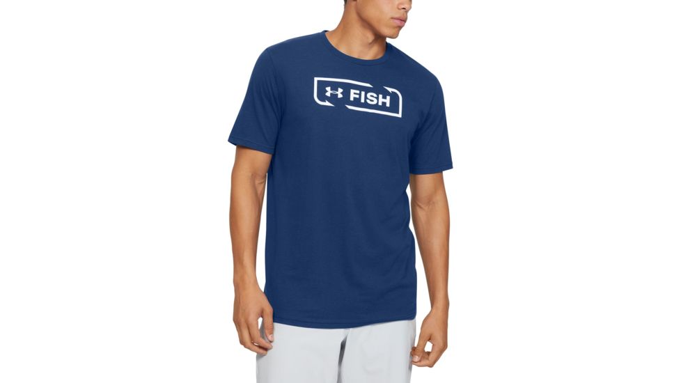 Under Armour UA Fish Logo T-Shirt - Men's, Medium, American Blue, 1331201449MD