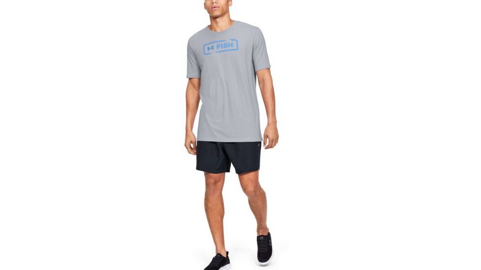 Under Armour UA Fish Logo T-Shirt - Men's, 2XL, Mod Gray, 13312010132X