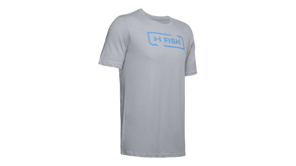 Under Armour UA Fish Logo T-Shirt - Men's, 2XL, Mod Gray, 13312010132X