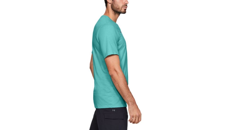 Under Armour UA Fish Logo T-Shirt - Mens, Extra Large, Radial Turquoise, 1331201482XL