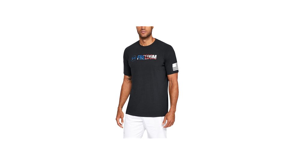 Under Armour Ua Freedom Chest T, Black/white - 1305174001XXL