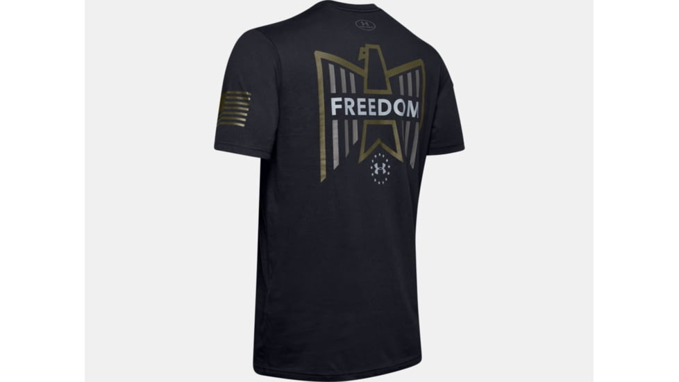Under Armour UA Freedom Eagle T-Shirt - Mens, Extra Large, Black, 1343545001XL