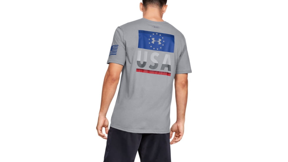 Under Armour UA Freedom Fierce Competitor T-Shirt - Mens, 2XL, Steel, 13521490352X