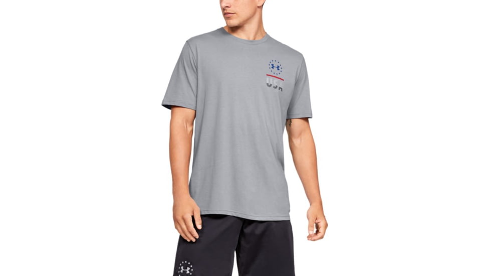 Under Armour UA Freedom Fierce Competitor T-Shirt - Mens, 2XL, Steel, 13521490352X