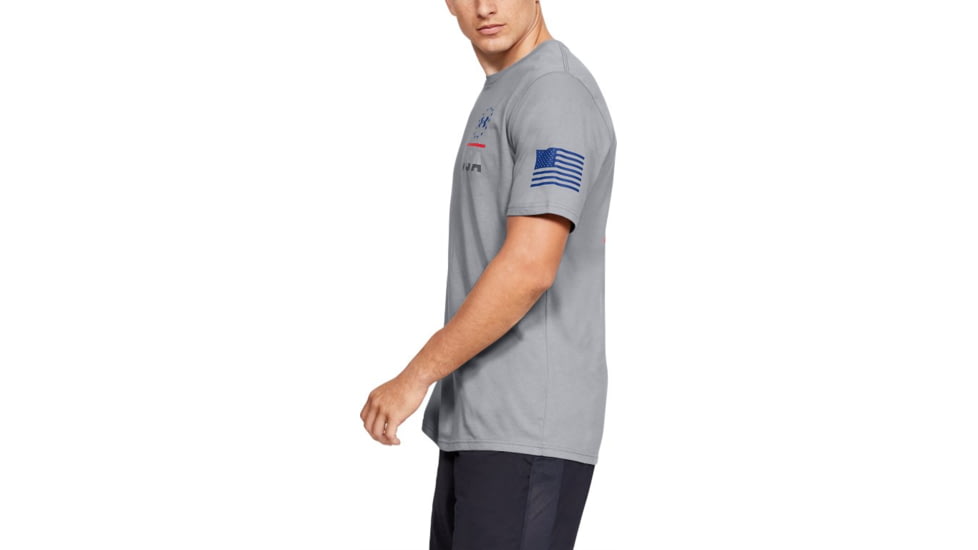 Under Armour UA Freedom Fierce Competitor T-Shirt - Mens, 2XL, Steel, 13521490352X