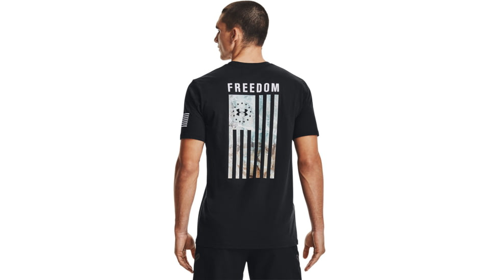 Under Armour Freedom Flag Camo T-Shirt - Men's, Black, Extra Large, 1343564003XL