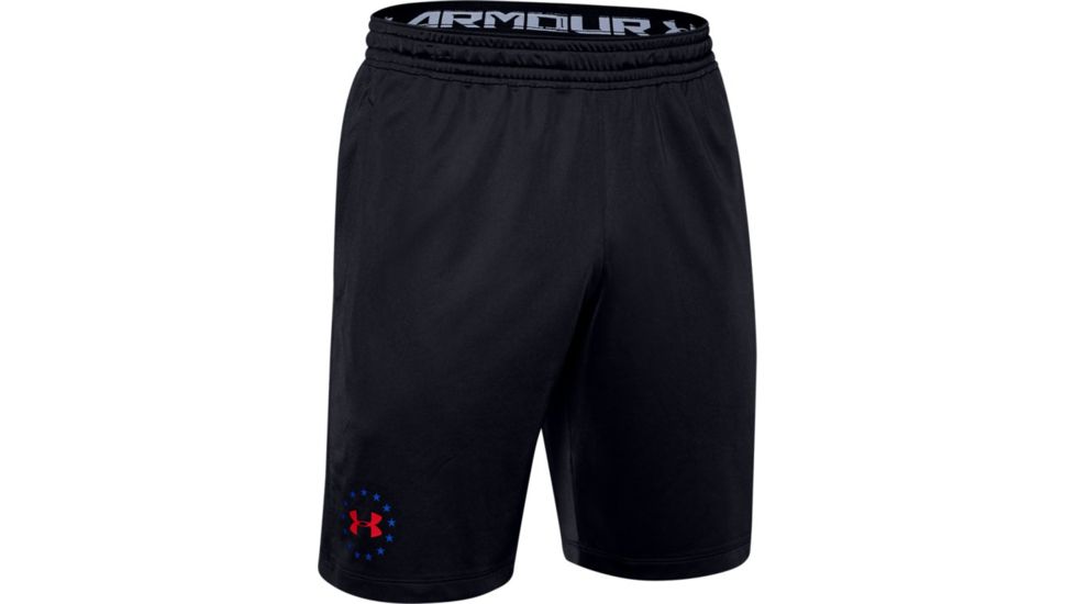 Under Armour UA Freedom MK-1 Shorts - Mens, Medium, Black/White, 1355562002MD