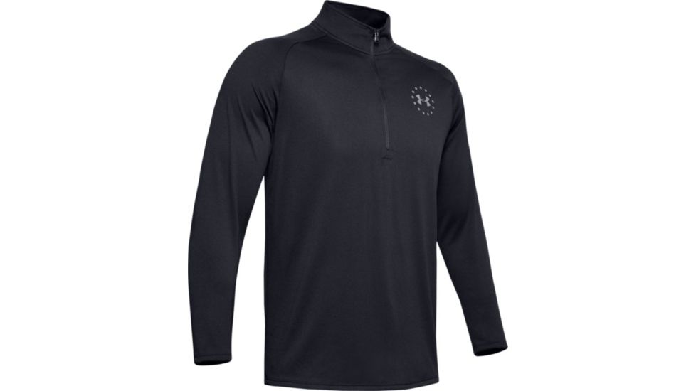 Under Armour UA Freedom Tech 2.0 1/2 Zip - Mens, 2XL, Black, 13555610012X
