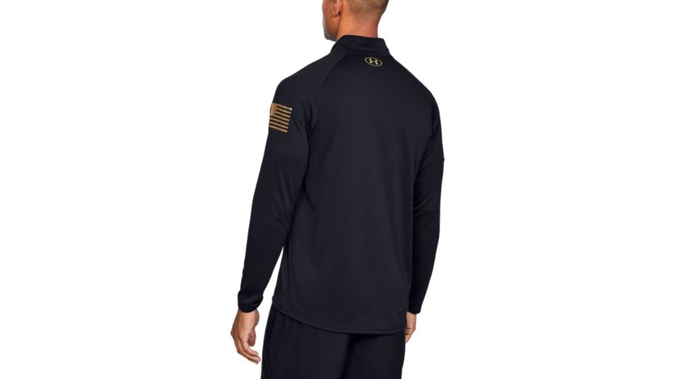 Under Armour UA Freedom Tech 2.0 1/2 Zip - Mens, Extra Large, Black/Gold, 1355561002XL