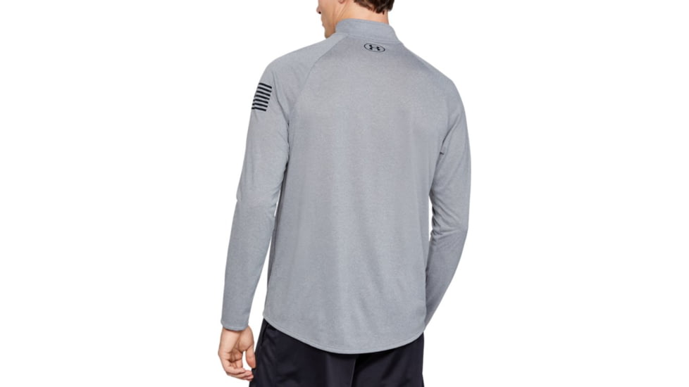 Under Armour UA Freedom Tech 2.0 1/2 Zip - Mens, Medium, Steel Light Heather, 1355561035MD