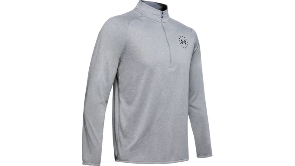 Under Armour UA Freedom Tech 2.0 1/2 Zip - Mens, Medium, Steel Light Heather, 1355561035MD