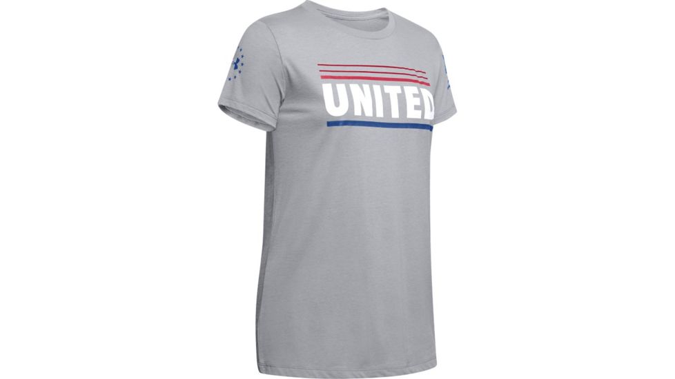 Under Armour UA Freedom United T-Shirt - Womens, 2XL, Steel, 13521450362X