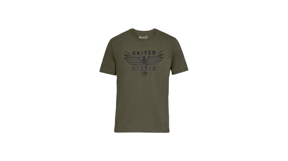 Under Armour Ua Freedom Us Eagle T-shirt, Marine Od Green - 1316682390XL
