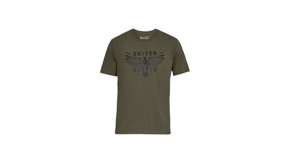 Under Armour Ua Freedom Us Eagle T-shirt, Marine Od Green - 1316682390XL