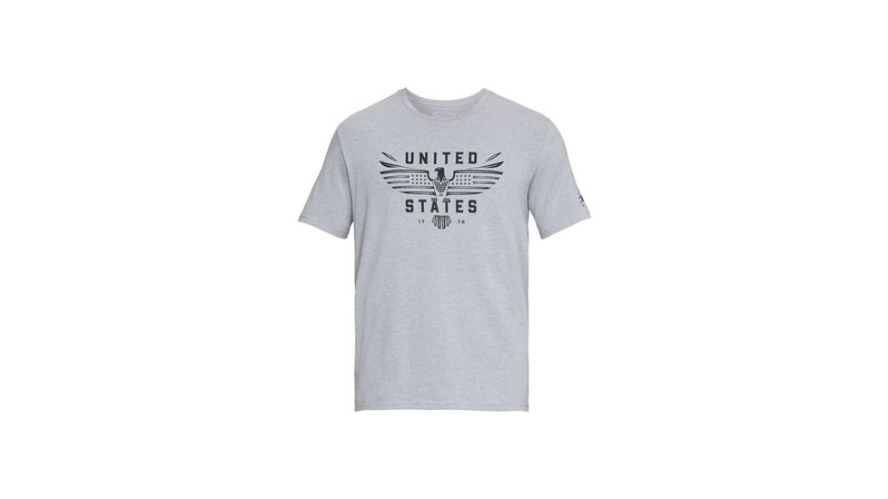 Under Armour Ua Freedom Us Eagle T-shirt, Steel Light Heather - 1316682035XXL