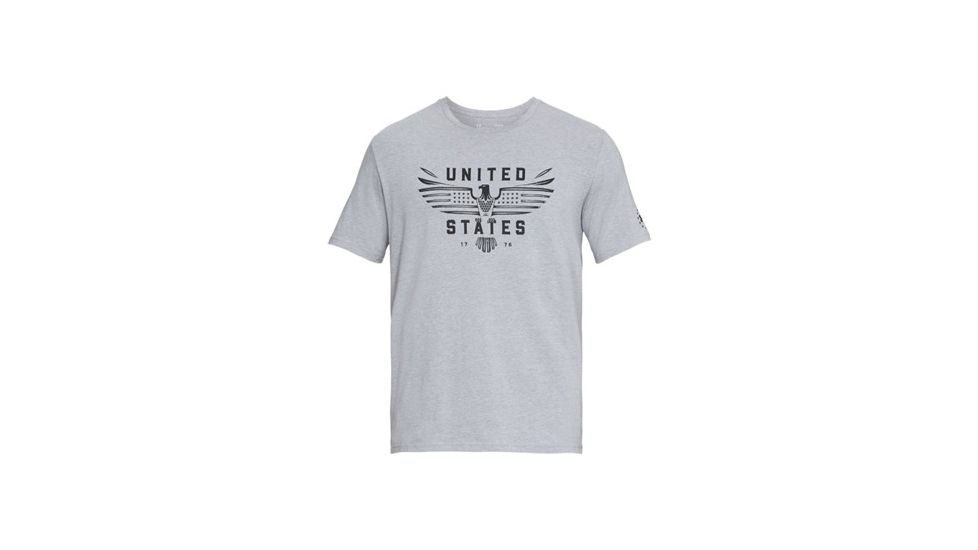 Under Armour Ua Freedom Us Eagle T-shirt, Steel Light Heather - 1316682035XXL