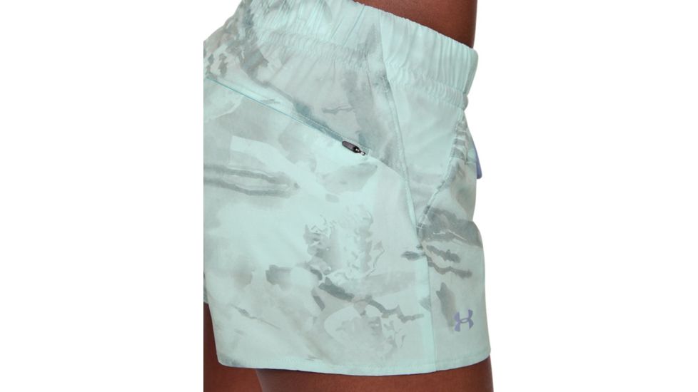 Under Armour UA Fusion Printed Shorts - Womens, Large, Aqua Float, 1347362791LG