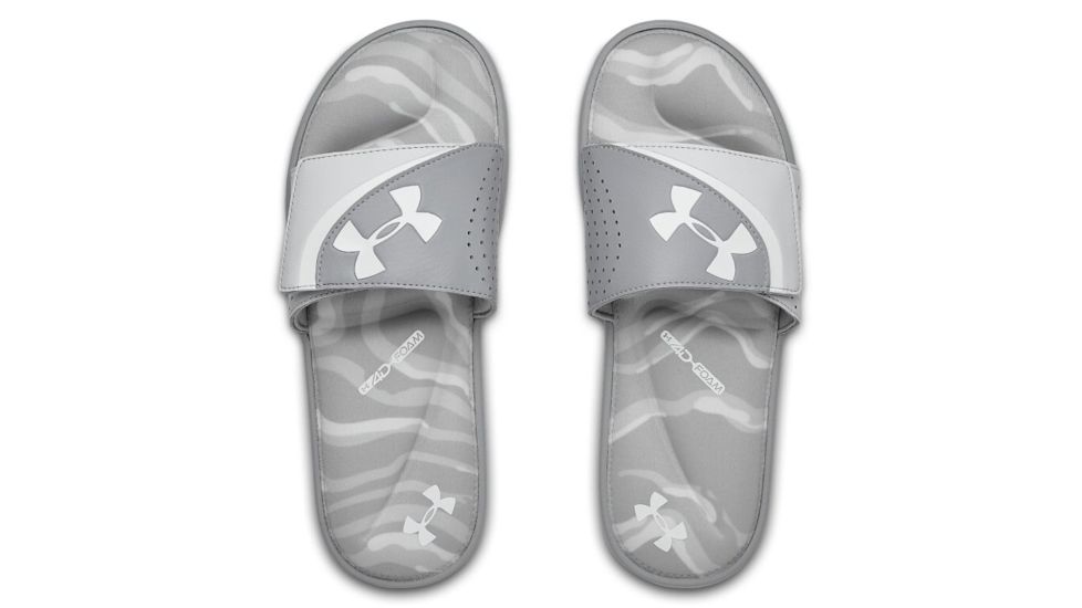 Under Armour UA Ignite Morph DPM VI Slides - Men's, 10, Mod Gray, 302271010010