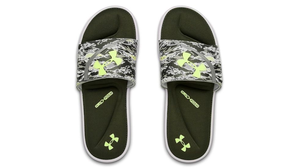Under Armour UA Ignite Striker DPM VI Slides - Men's, 9, White, 30227081019