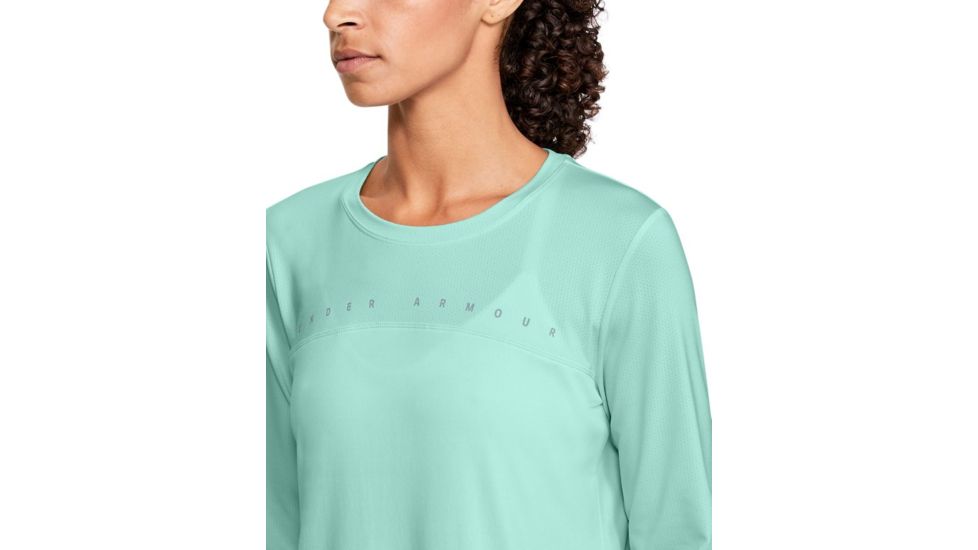 Under Armour UA Iso-Chill Shore Break Long Sleeve Shirt - Womens, Extra Small, Aqua Float, 1351132791XS