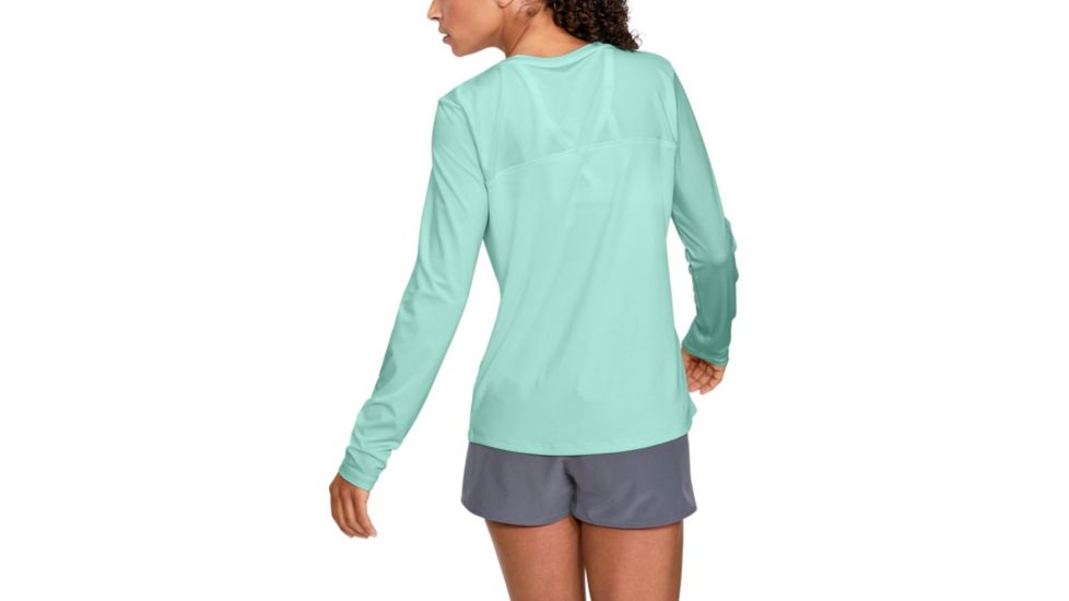 Under Armour UA Iso-Chill Shore Break Long Sleeve Shirt - Womens, Extra Small, Aqua Float, 1351132791XS